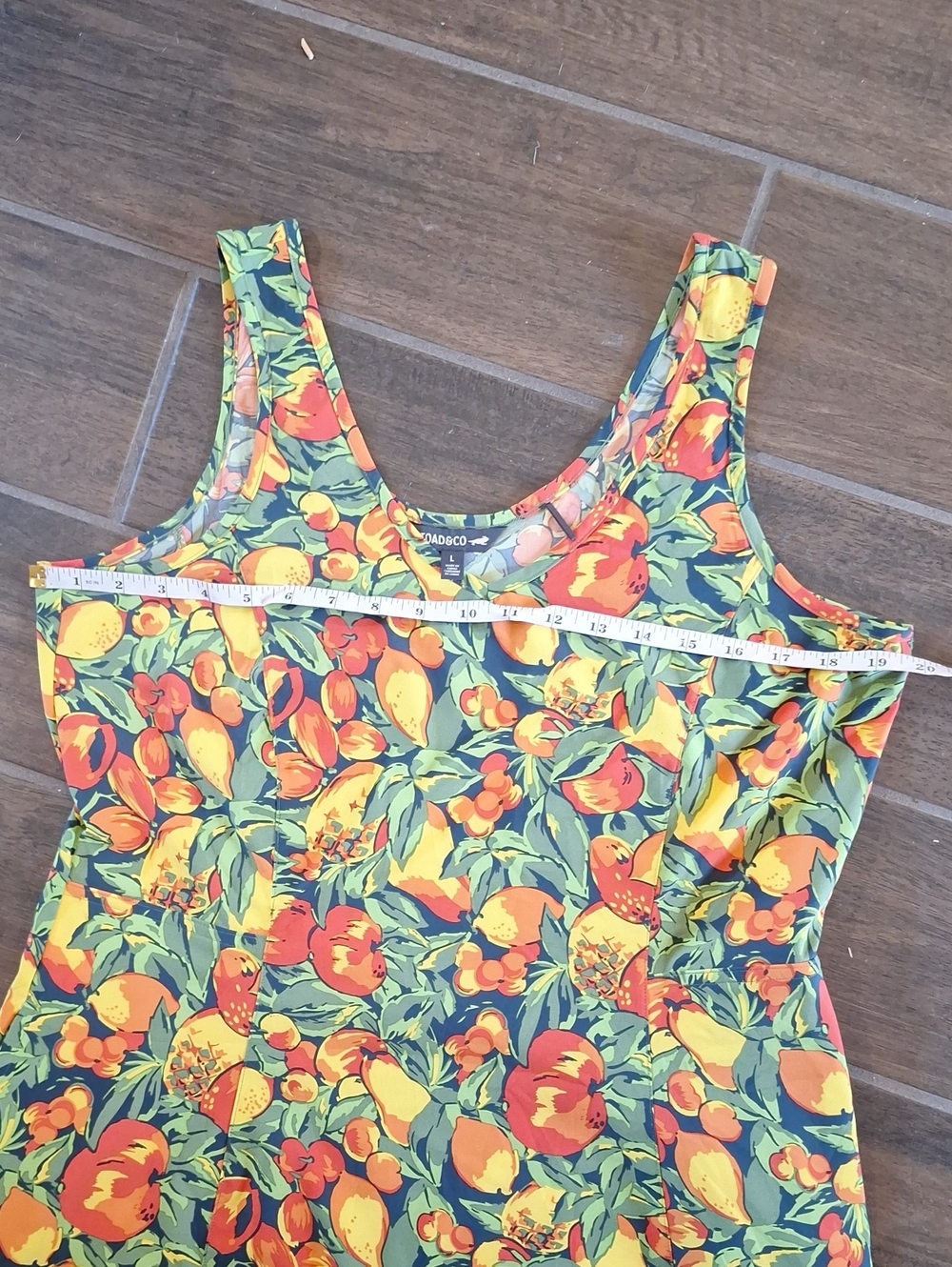 Toad & Co. Sleeveless Sport Dress In Citrus Print Size L - Picture 10 of 13